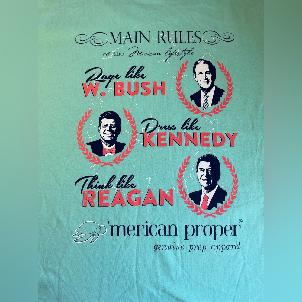 American Proper NWT T-Shirt 2XL Presidents Tee Preppy